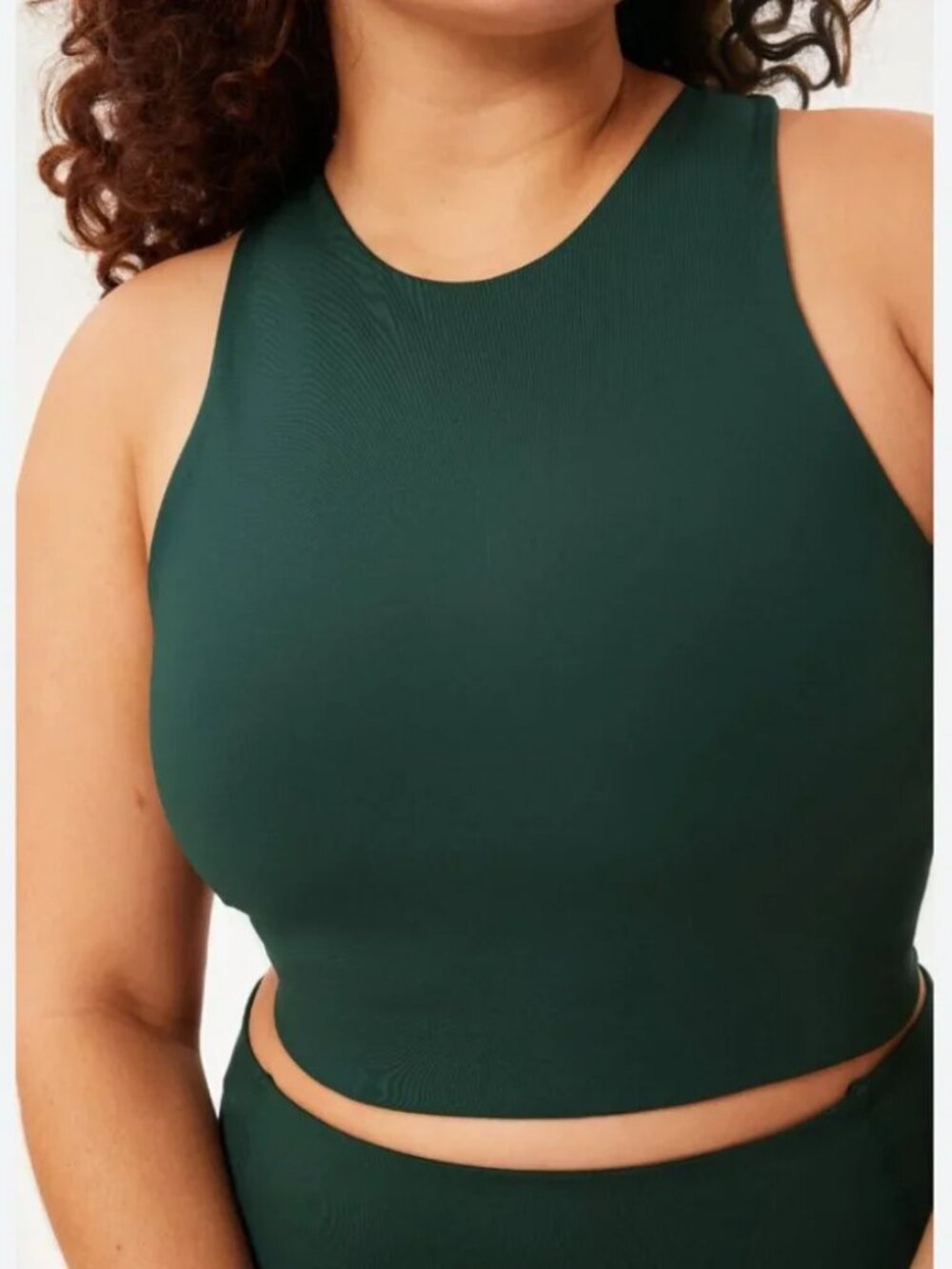 Girlfriend Collective Dylan Tank Bra Moss Green Size L